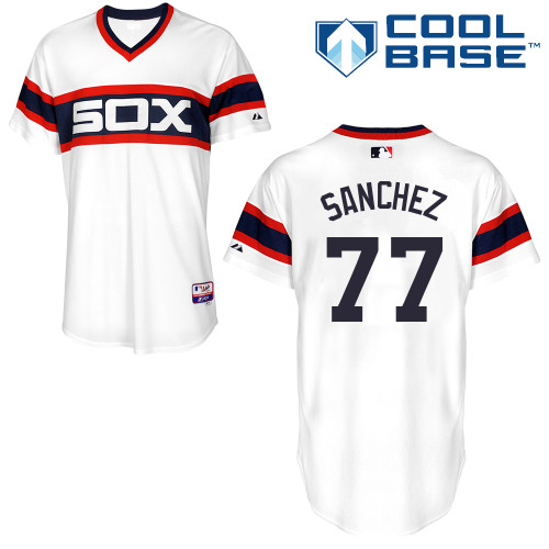 Carlos Sanchez #77 mlb Jersey-Chicago White Sox Women's Authentic Alternate Home Baseball Jersey